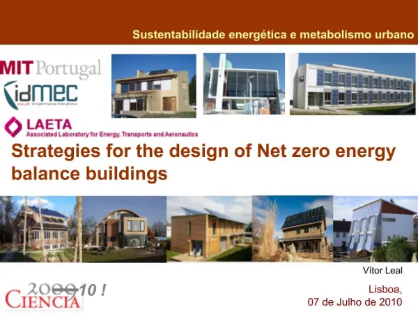 Strategies for the design of Net zero energy balance buildings