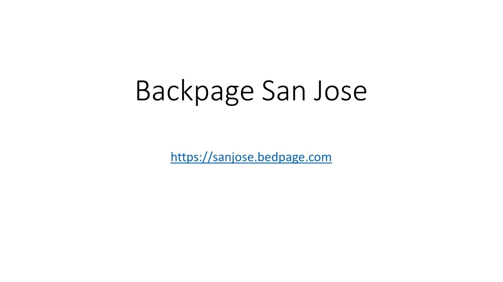 backpage san jose