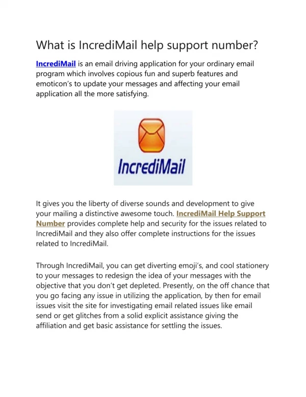 IncrediMail Help Support Number | 1-855-785-2511