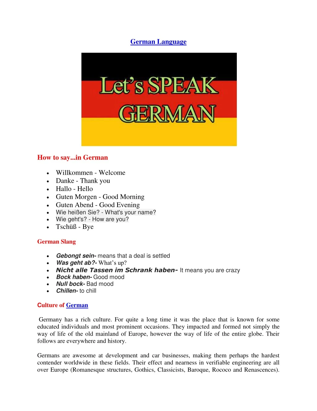 german language