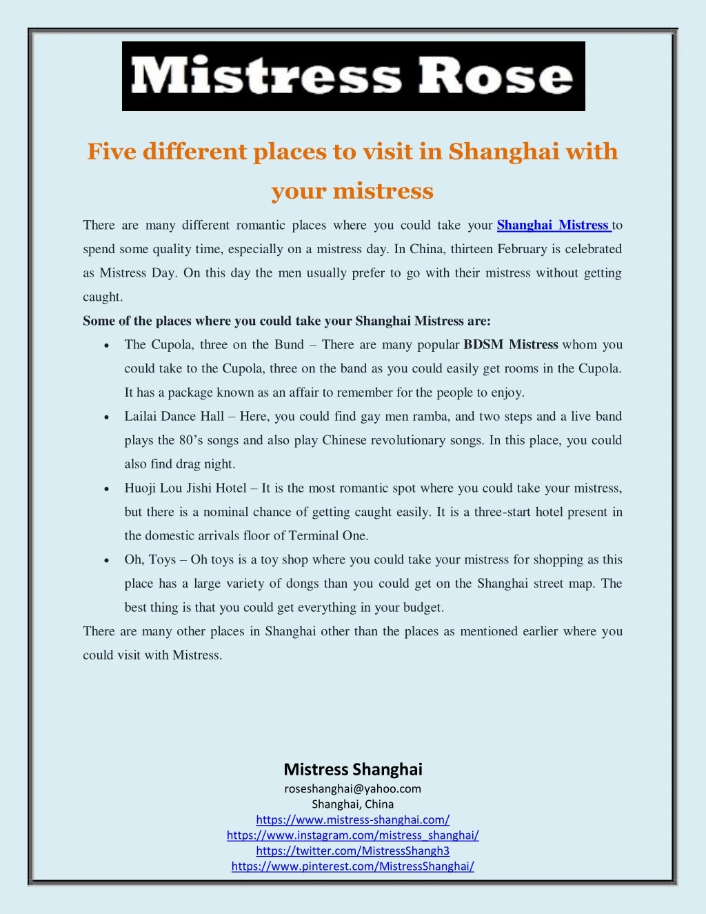 five different places to visit in shanghai with