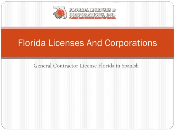 General Contractor License Florida in Spanish