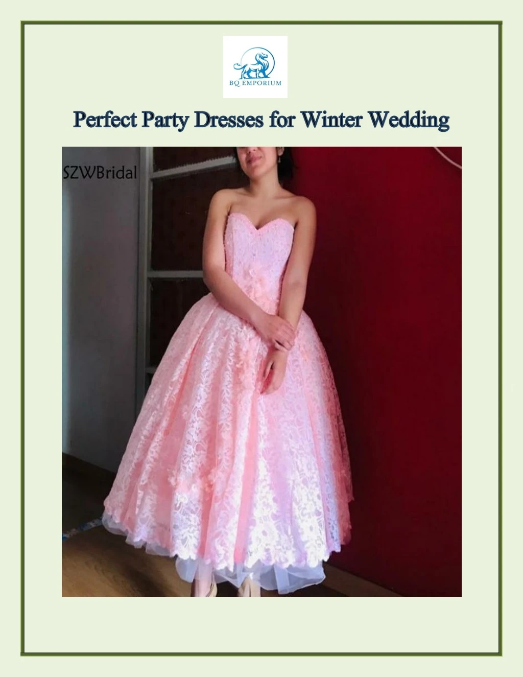 perfect party dresses for winter wedding