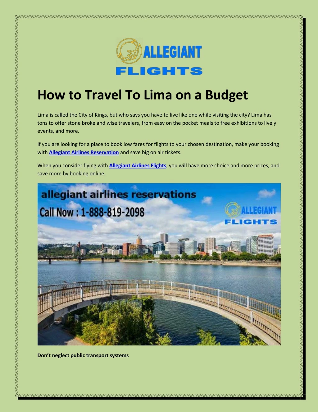 how to travel to lima on a budget