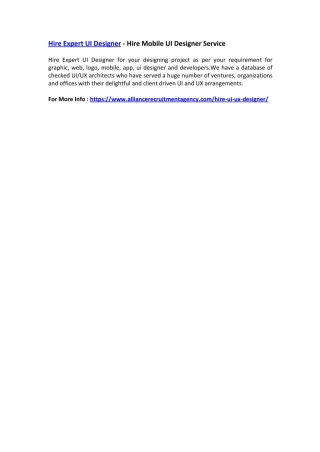 Hire Expert UI Designer - Hire Mobile UI Designer Service - slide 1