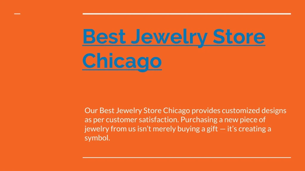 best jewelry store chicago