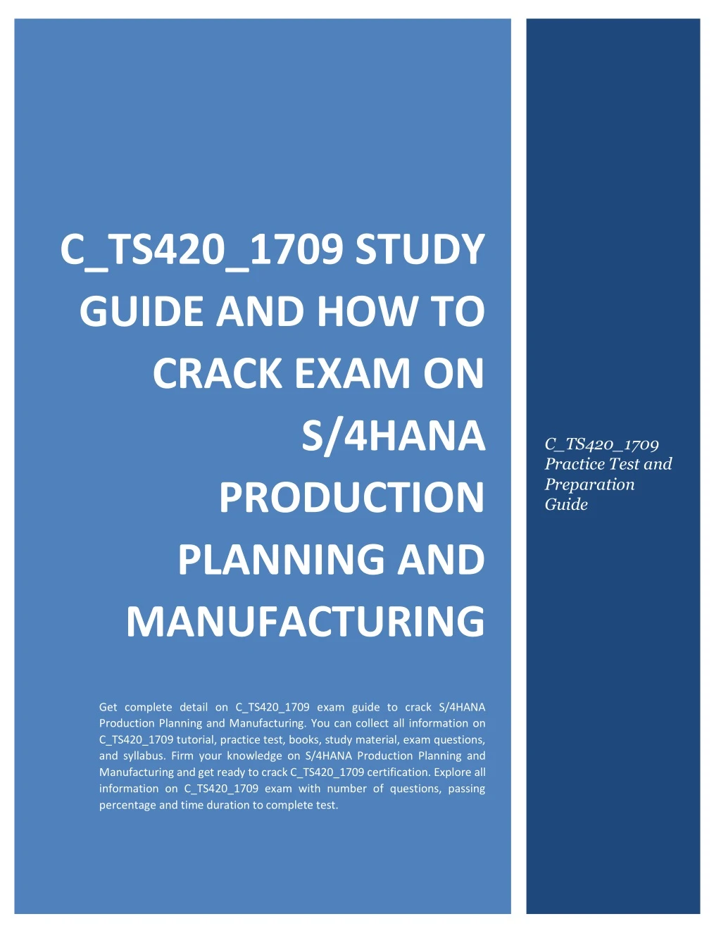 c ts420 1709 study guide and how to crack exam on