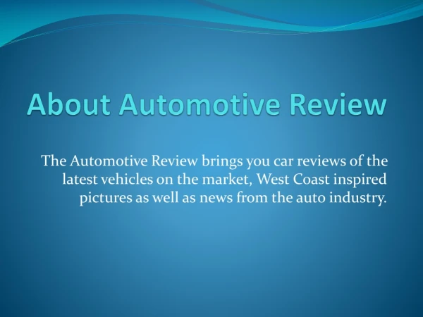 about automotive review