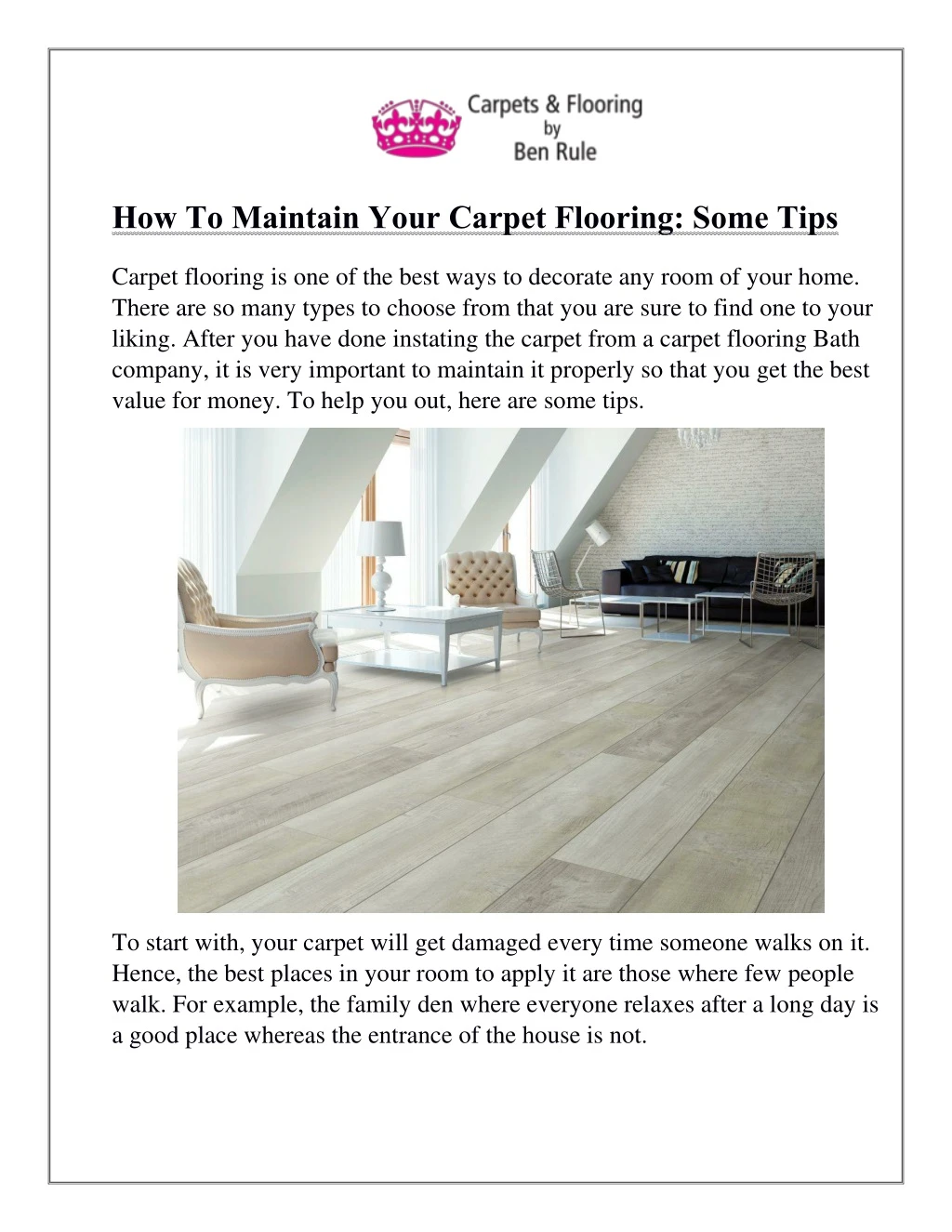 how to maintain your carpet flooring some tips
