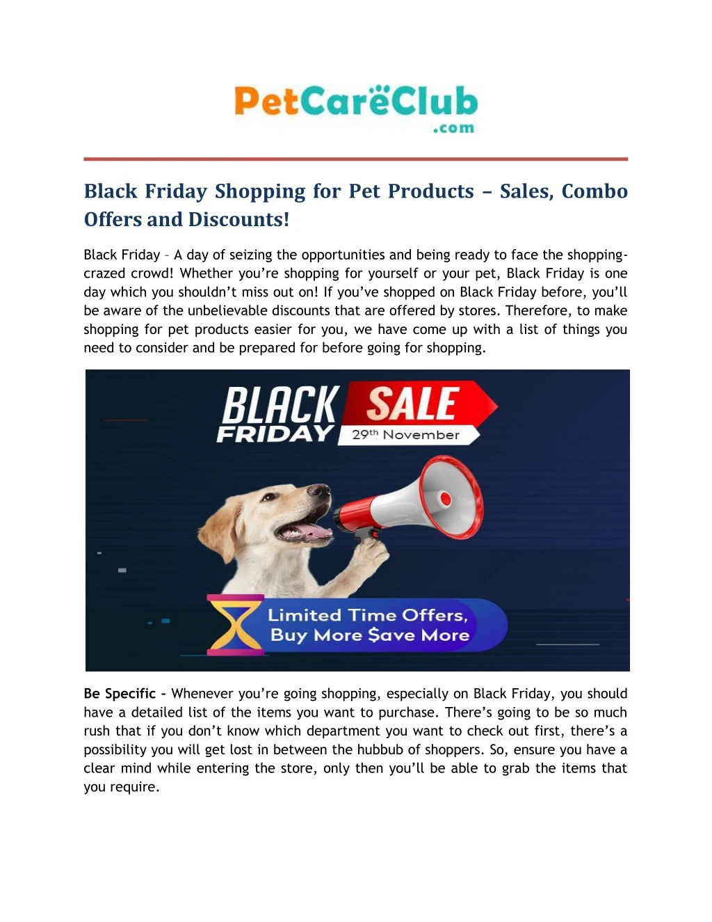 black friday shopping for pet products sales