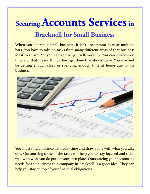 Securing Accounts Services in Bracknell for Small Business