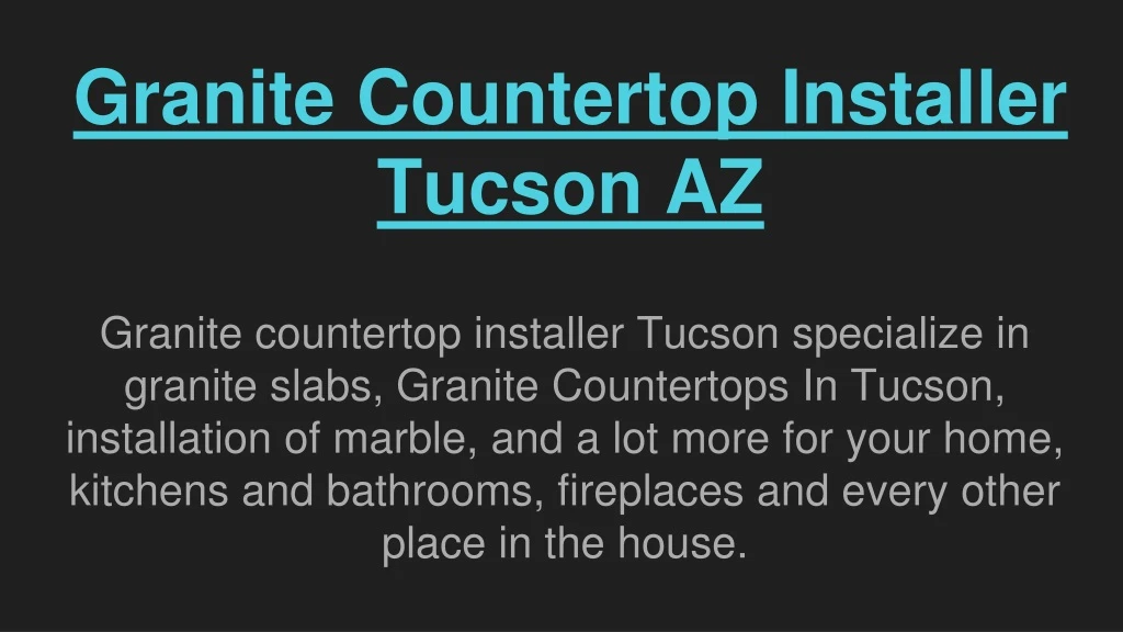 granite countertop installer tucson az