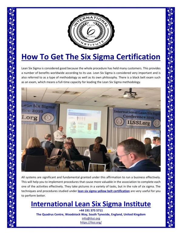 How To Get The Six Sigma Certification