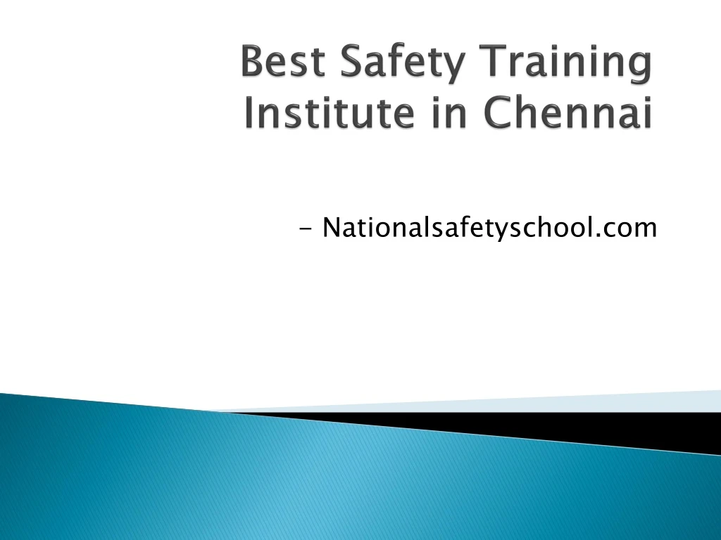 best safety training institute in chennai