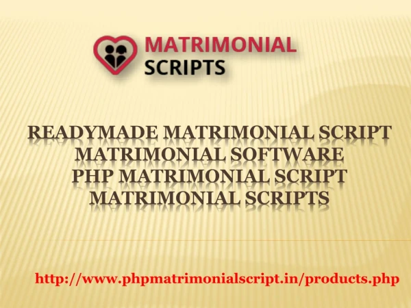 Readymade Matrimonial Script