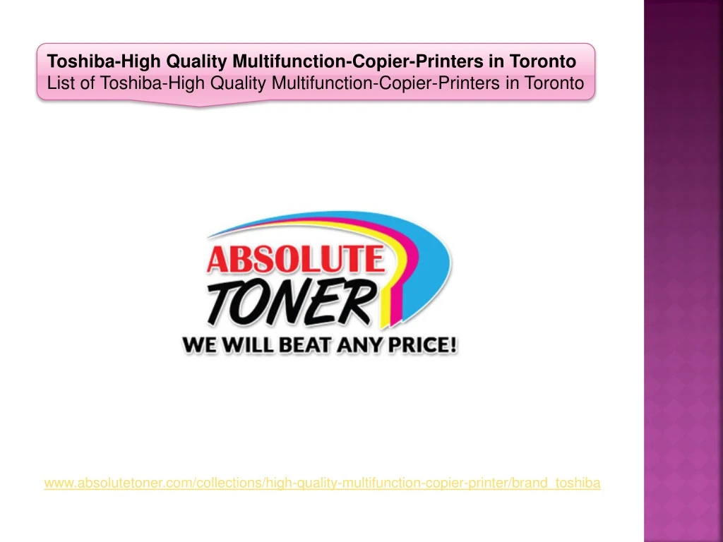 toshiba high quality multifunction copier