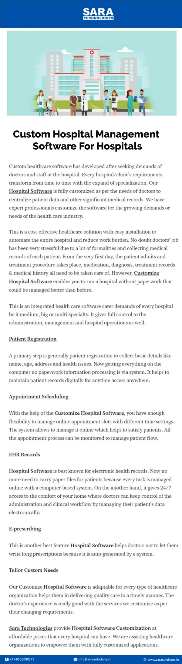Custom Hospital Management Software For Hospitals