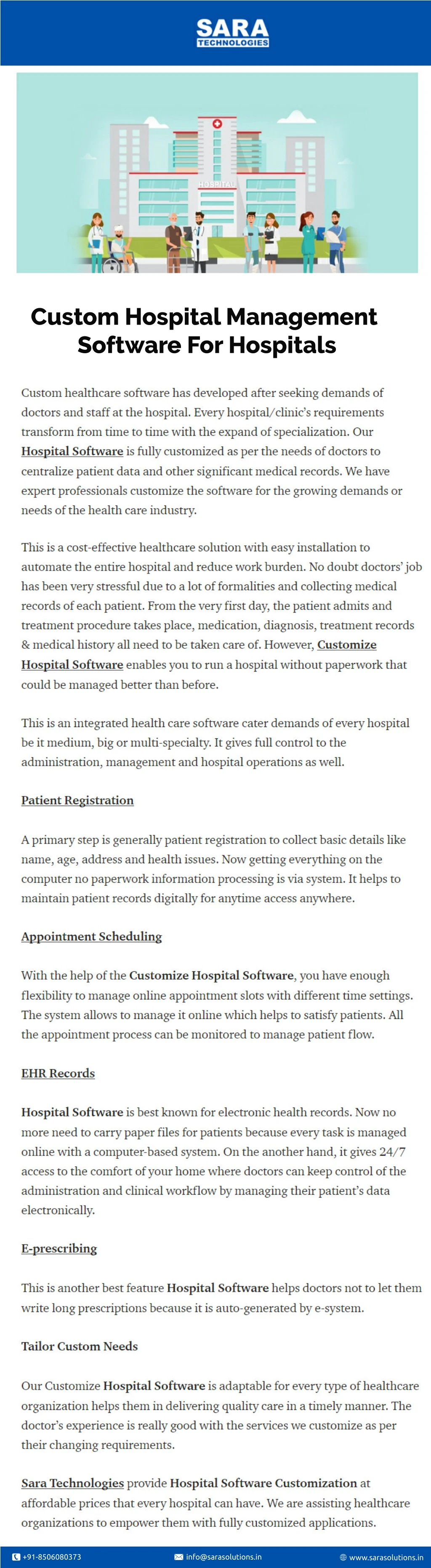 custom hospital management software for hospitals