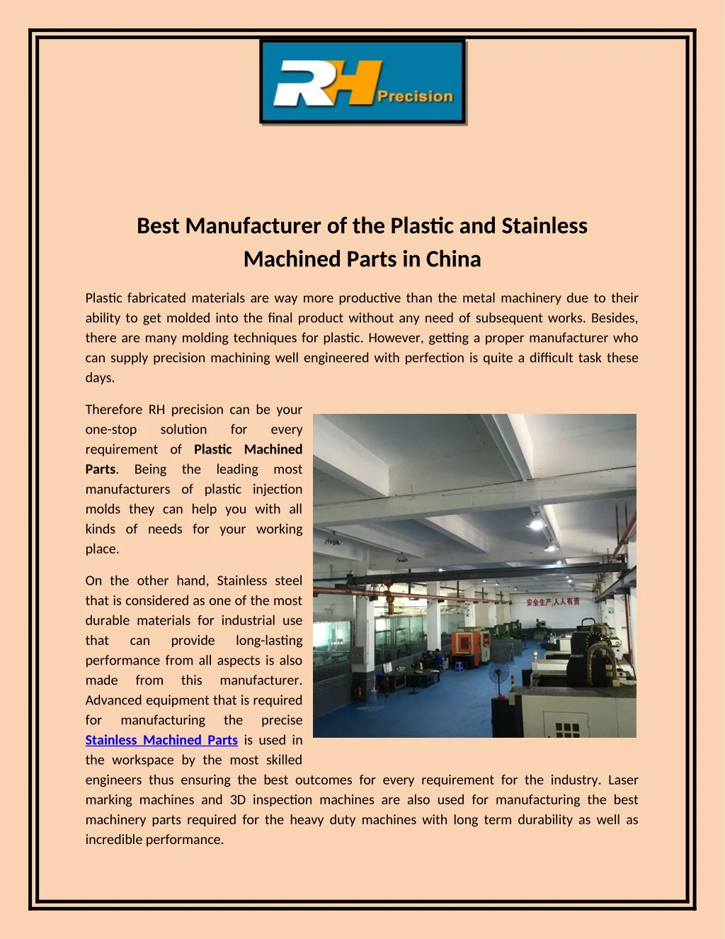best manufacturer of the plastic and stainless