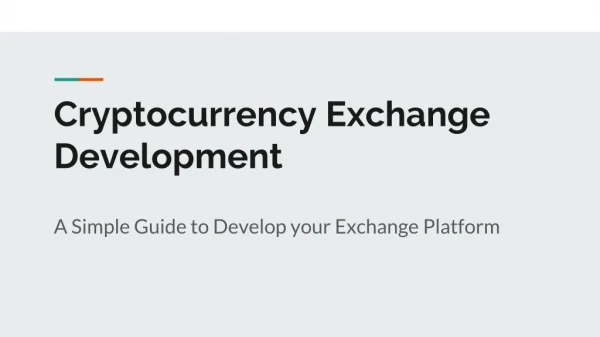cryptocurrency exchange development