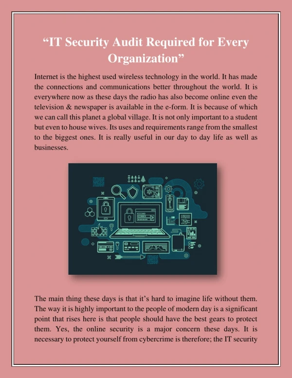 it security audit required for every organization
