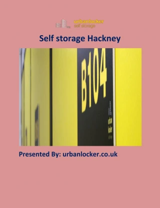 Self storage Hackney - slide 1