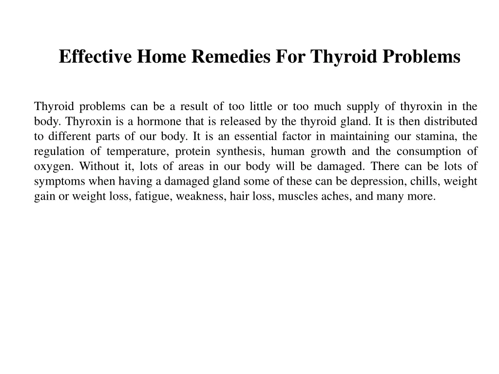 effective home remedies for thyroid problems