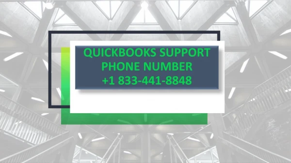quickbooks support phone number 1 833 441 8848
