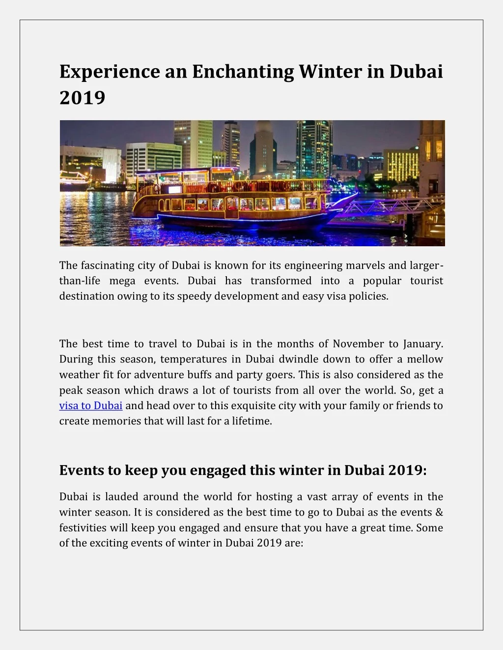 experience an enchanting winter in dubai 2019