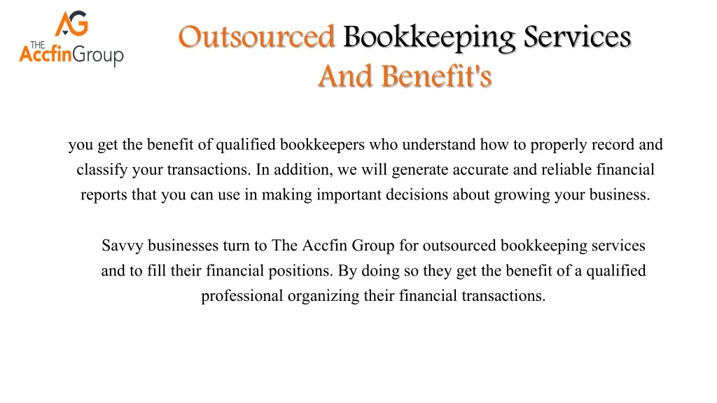 outsourced bookkeeping services and benefit s