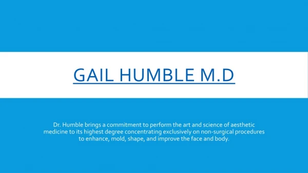 Gail Humble M.D COSMETIC & LASER SPECIALIST