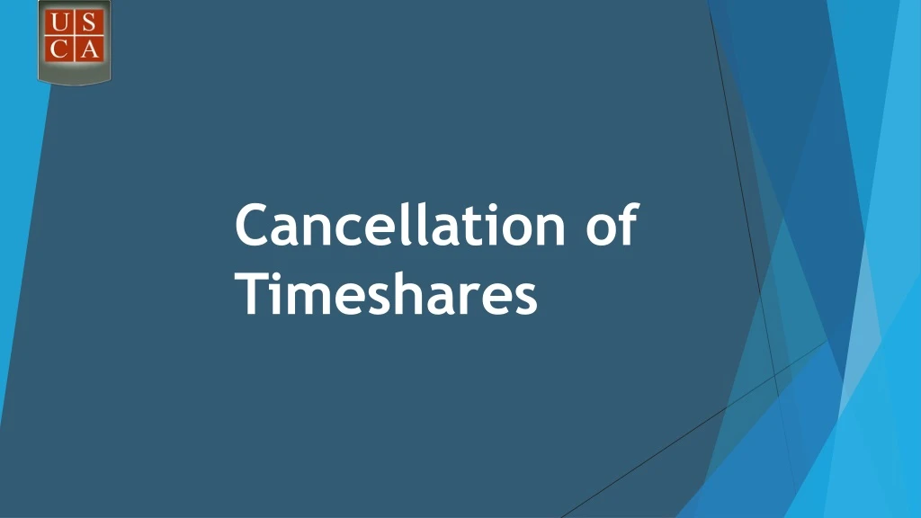 cancellation of timeshares
