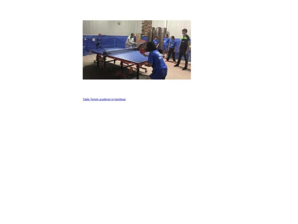 Table Tennis academy in haridwar