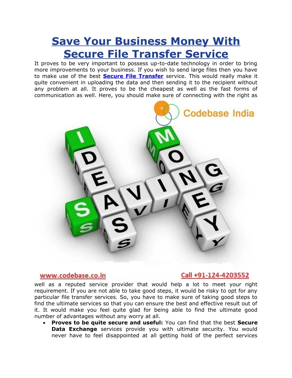save your business money with secure file