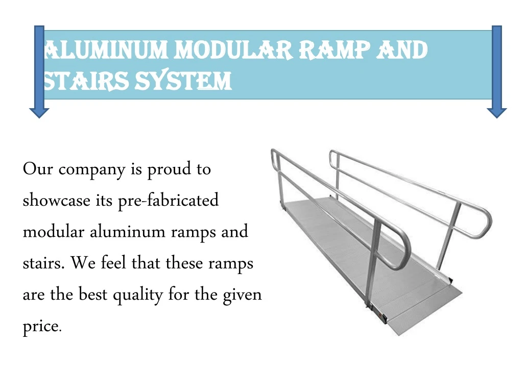 aluminum modular ramp and stairs system