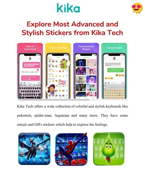 Explore Most Advanced and Stylish Stickers from Kika Tech