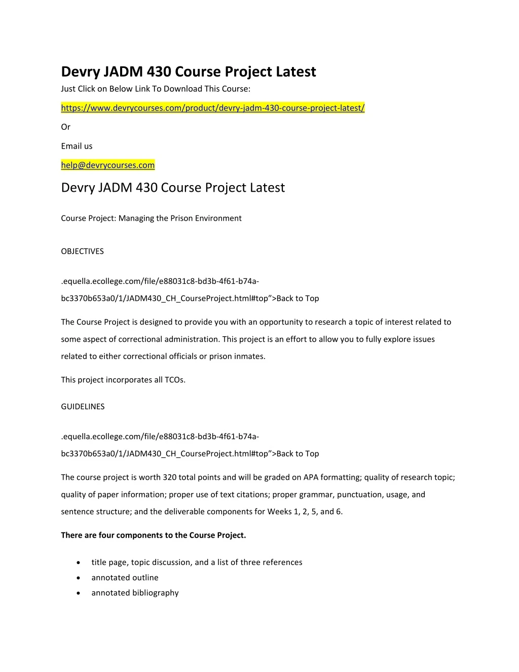 devry jadm 430 course project latest just click