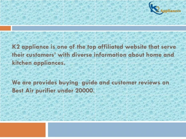 k2 appliance is one of the top affiliated website