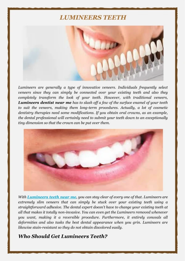 lumineers teeth