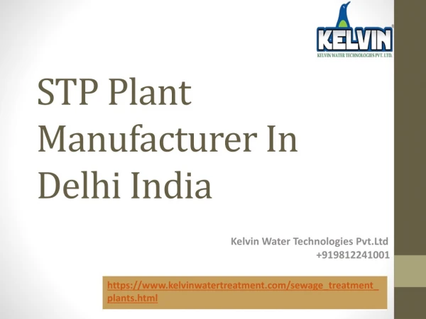 STP Plant Manufacturer - Sewage Treatment Plant Manufacturers & Maintenance Company in Delhi