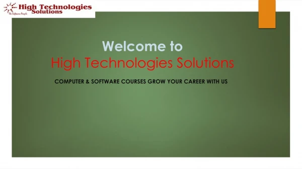 welcome to high technologies solutions