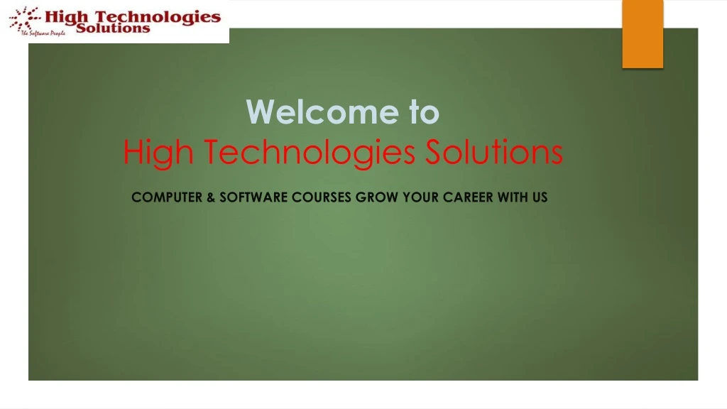 welcome to high technologies solutions