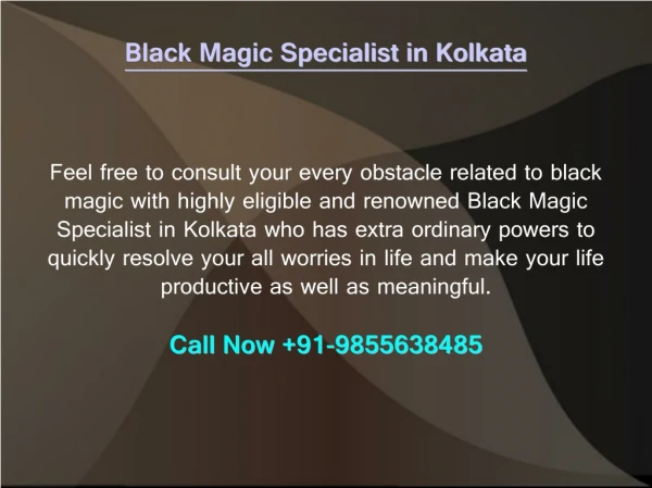 91-9855638485 Vashikaran Specialist Baba in Kolkata