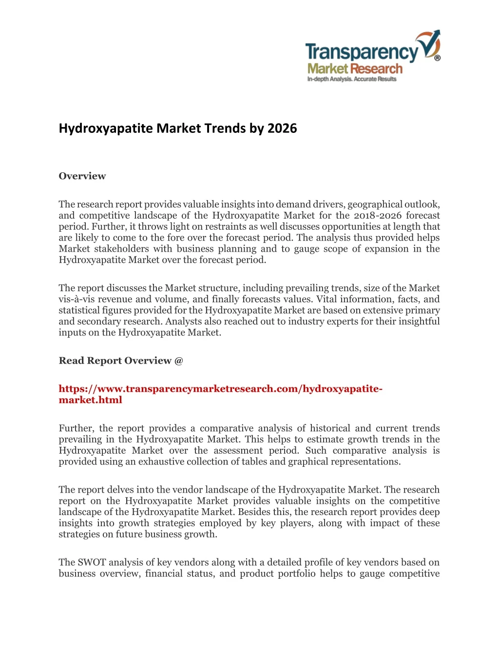 hydroxyapatite market trends by 2026