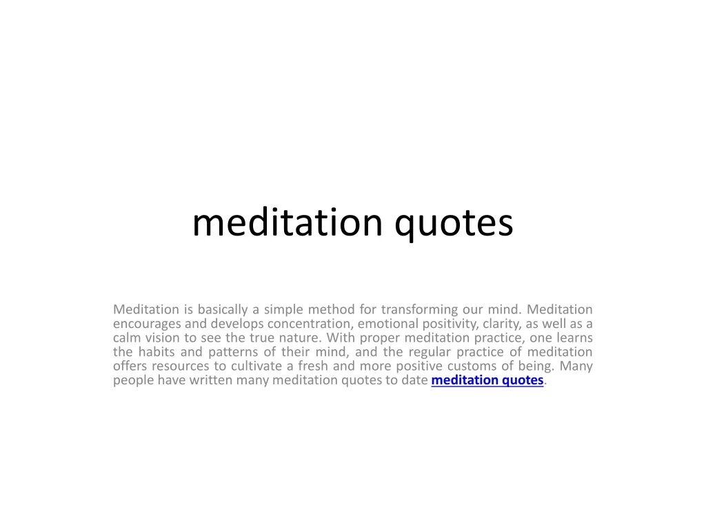 meditation quotes