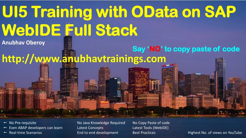ui5 training with odata on sap webide full stack