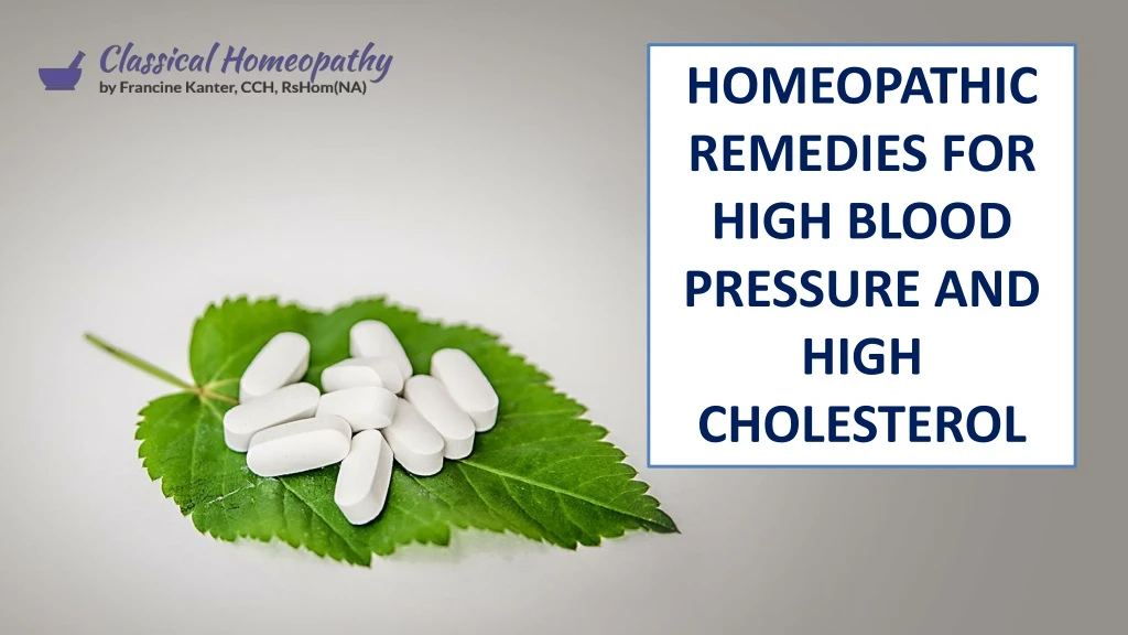 homeopathic remedies for high blood pressure