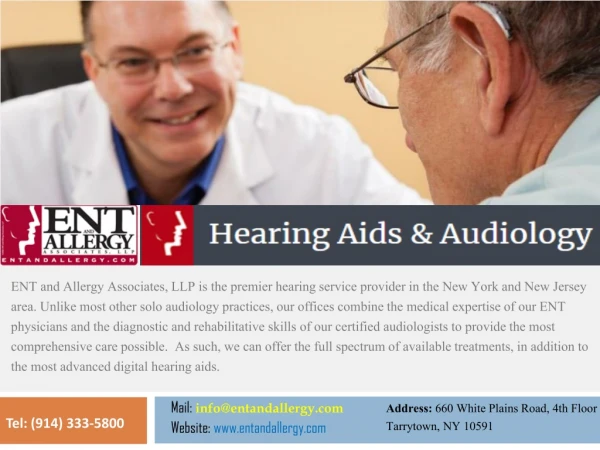 Audiology Care and Hearing Aid Services in New Jersey – ENT and Allergy