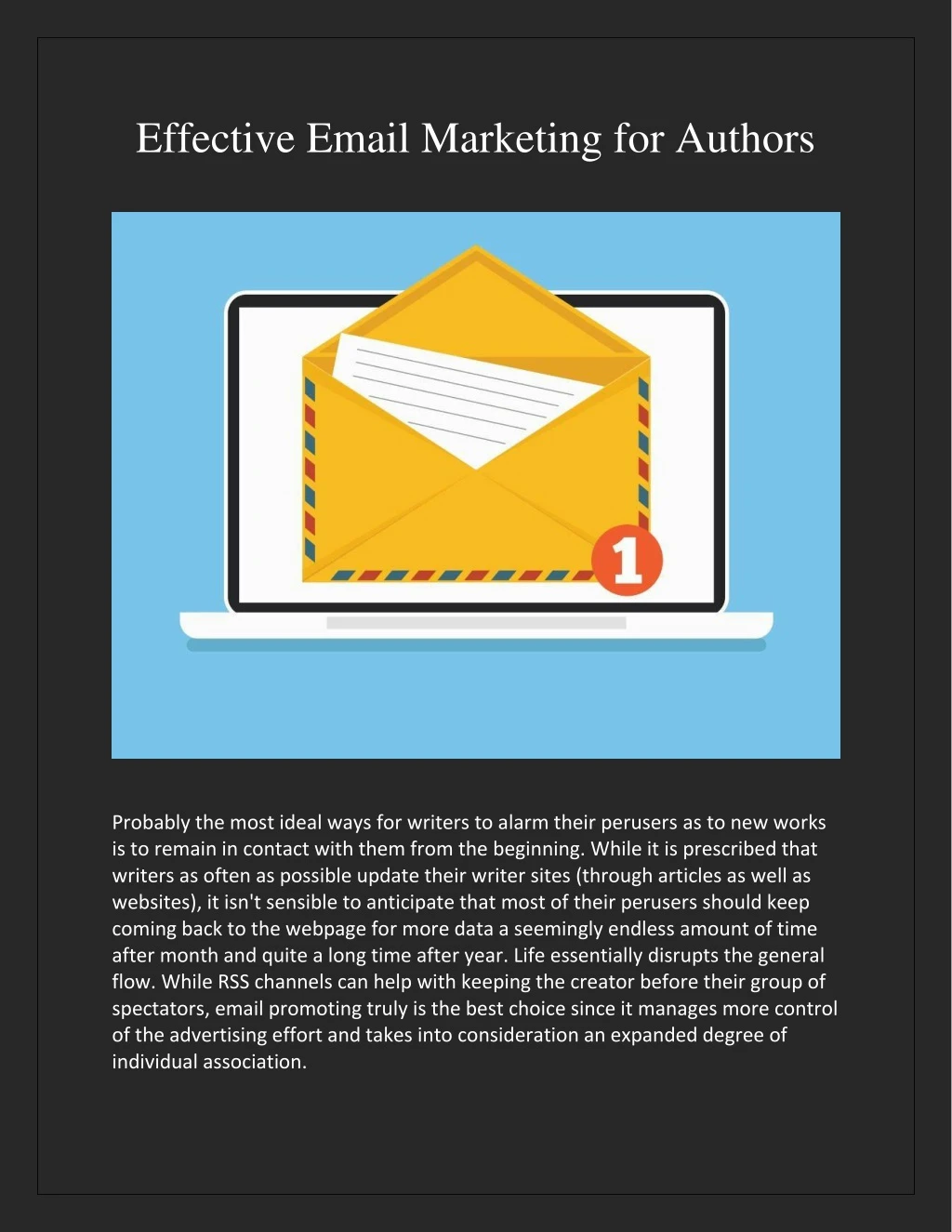effective email marketing for authors