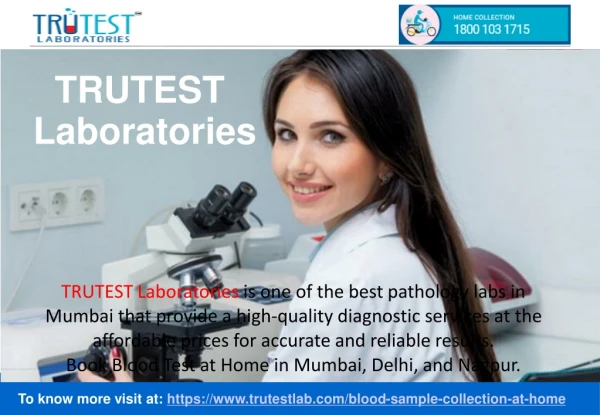 Book Blood Test at Home Mumbai-TRUTEST Laboratories